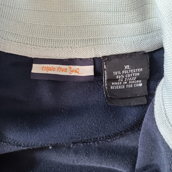 ⚠️2/ $20 TRIPLE FIVE SOUL  Zip Up Sweater XL BLUE - Picture 3 of 3